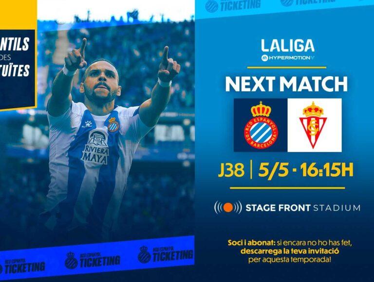 El Espanyol saca una promoción de entradas para el partido ante el Sporting de Gijón