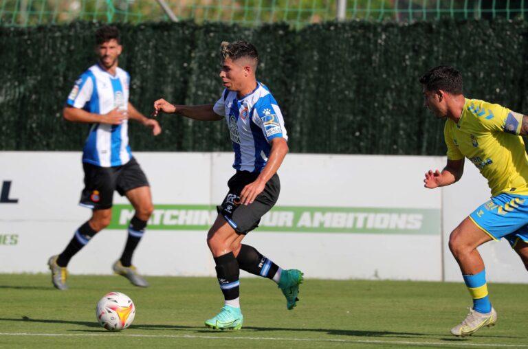 Nico Melamed en el amistoso ante Las Palmas