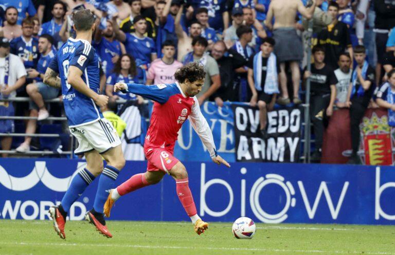 Leandro Cabrera jugó los 90 minutos ante el Real Oviedo