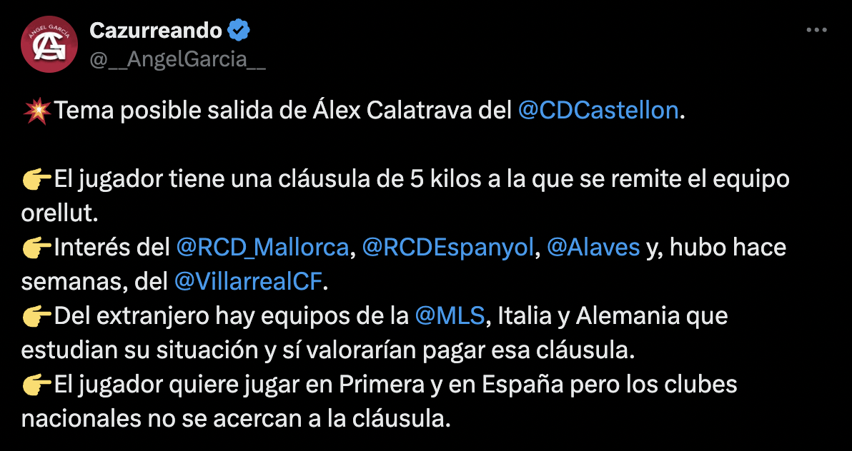 El Espanyol se fija en Álex Calatrava 1 Álex Calatrava interesa al Espanyol