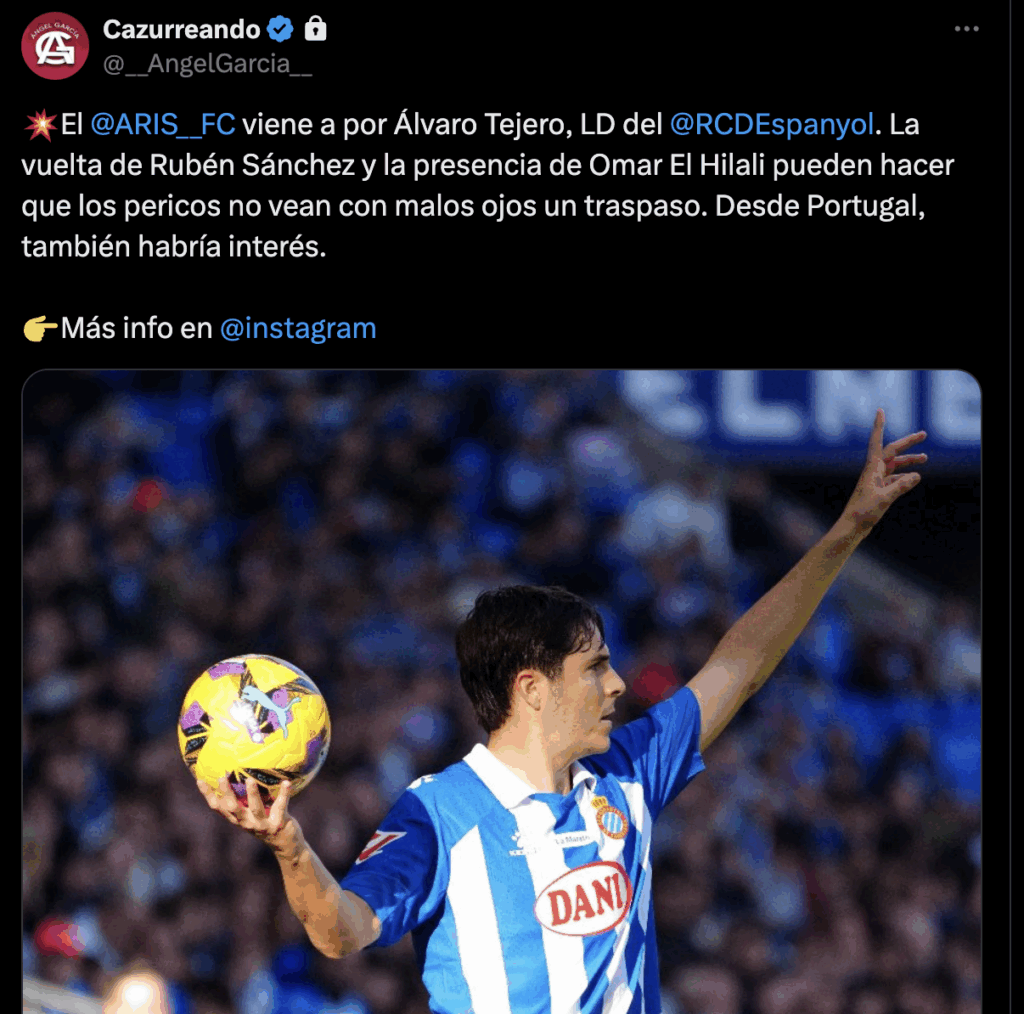 Álvaro Tejero, en la cuerda floja 1 Álvaro Tejero está en el mercado para salir del Espanyol