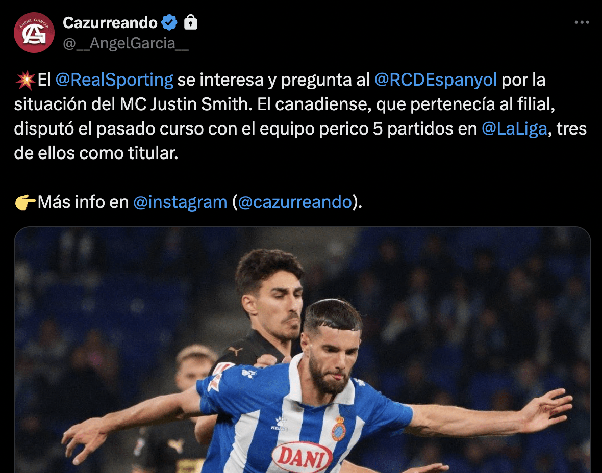 Justin Smith está en la lista del Sporting de Gijón