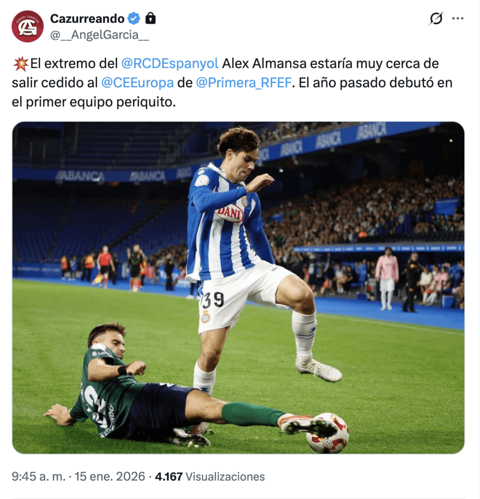 El CE Europa quiere a Álex Almansa