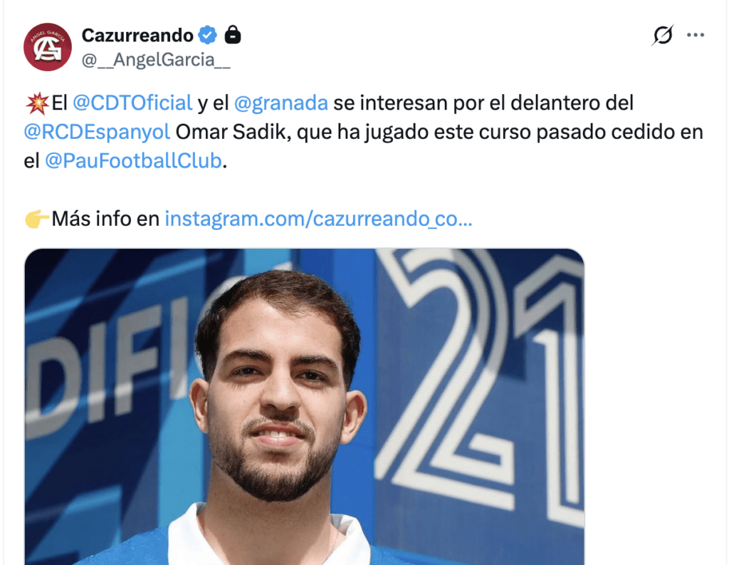 Omar Sadik es delantero de 'La21'