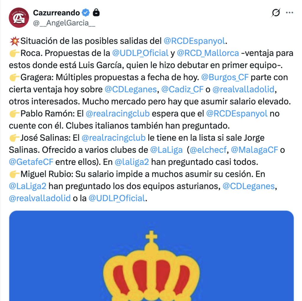 Monchi pone la quinta para las salidas en el Espanyol 1 Cinco jugadores del Espanyol tienen mercado en la liga española