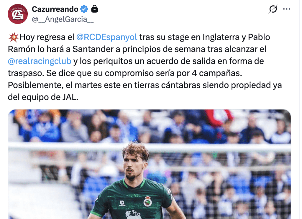 El Espanyol cocina las salidas de Pablo Ramón y Rubén Sánchez 1 Pablo Ramón, en un partido con el Racing de Santander