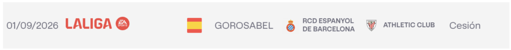 Andoni Gorosabel ya aparece en la web de LaLiga como nuevo jugador del Espanyol