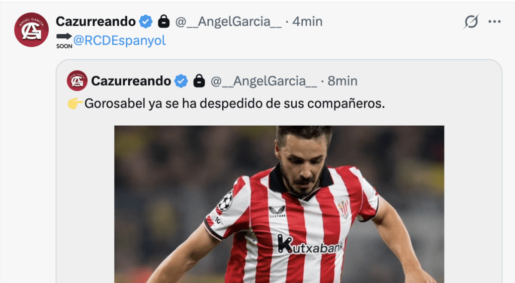 Andoni Gorosabel, opción para el lateral derecho