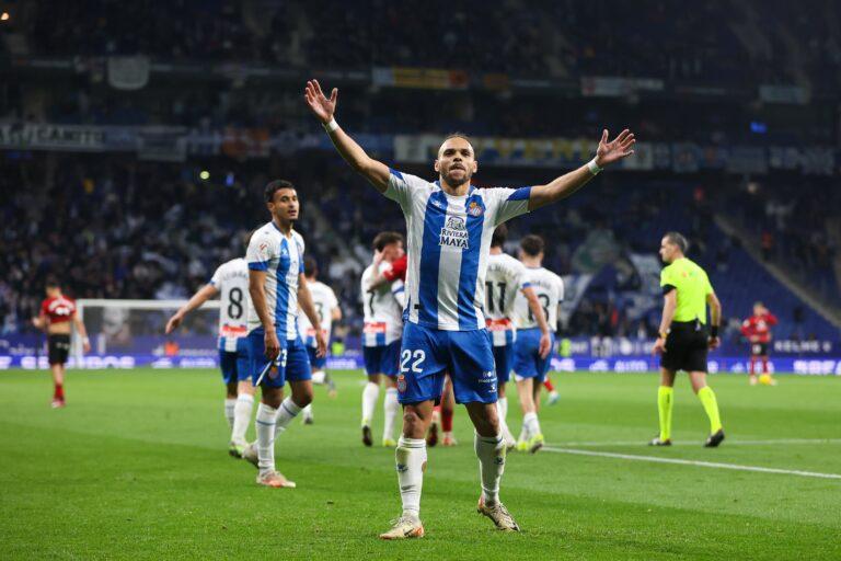 Martin Braithwaite anotó un doblete en el Espanyol - CD Mirandés de la segunda vuelta