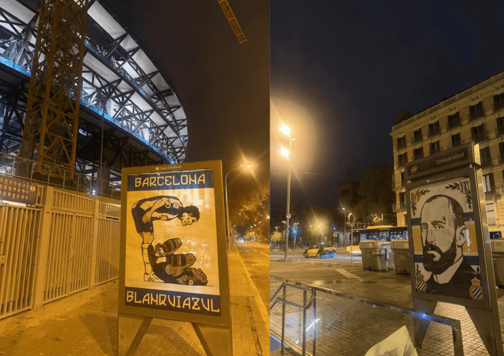 Barcelona está inundada de carteles del Espanyol