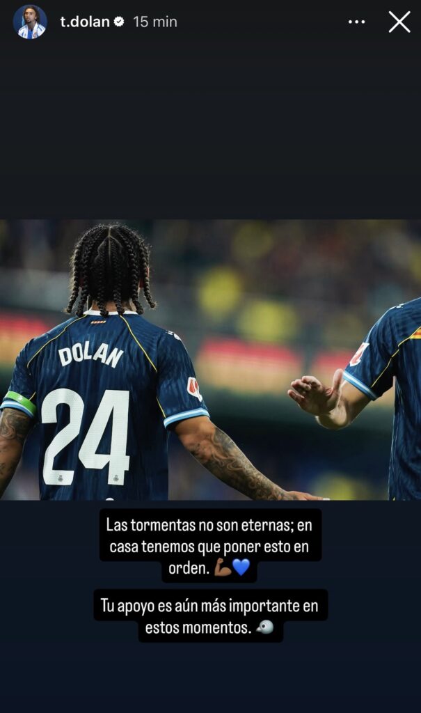 Tyrhys Dolan envía un mensaje a la afición perica a través de sus redes sociales