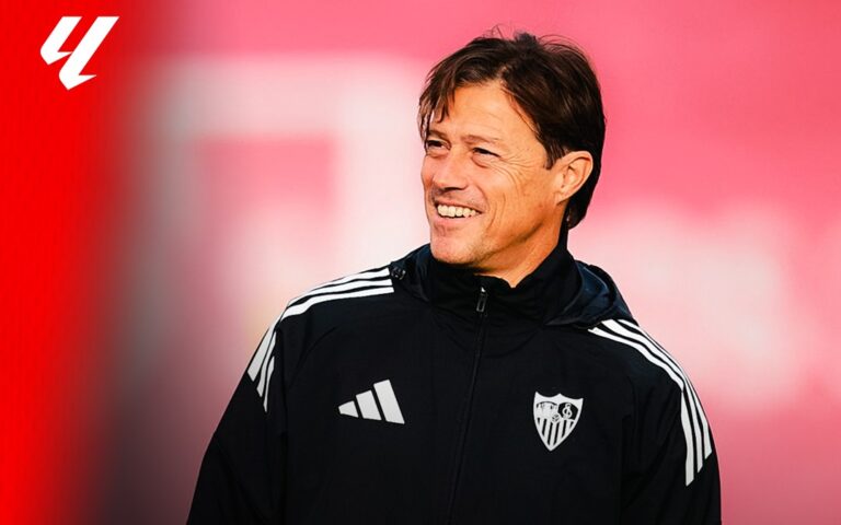Matías Almeyda, en un entrenamiento previo al Espanyol - Sevilla FC
