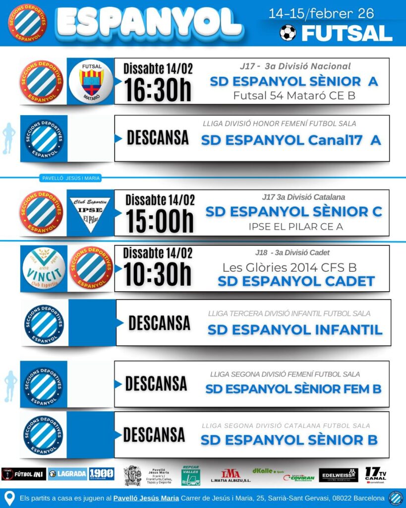 Agenda SD Espanyol