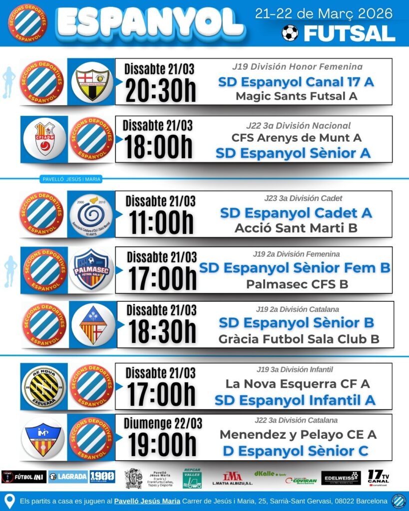 Agenda fútbol sala