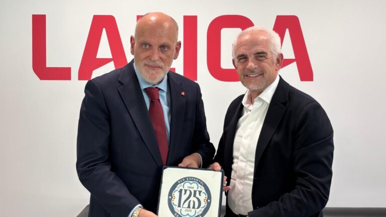 Alan Pace visita las oficinas de LaLiga en Madrid como presidente del Espanyol