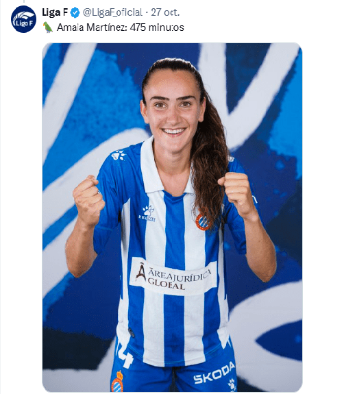 Amaia Martínez ha jugado cinco partidos como titular con el Espanyol Femenino