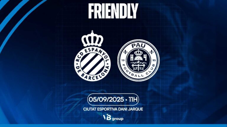 El Espanyol tiene agendado un amistoso ante el Pau FC el viernes 5 de septiembre en la CE Dani Jarque
