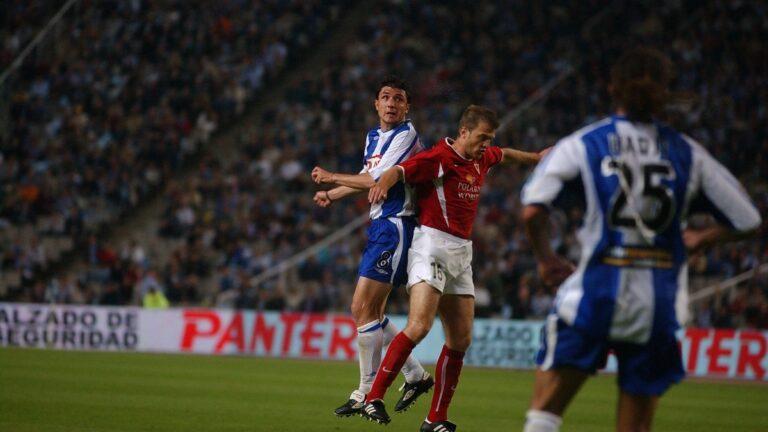 Ángel Morales, durante el Espanyol - Real Murcia de la campaña 2003-04