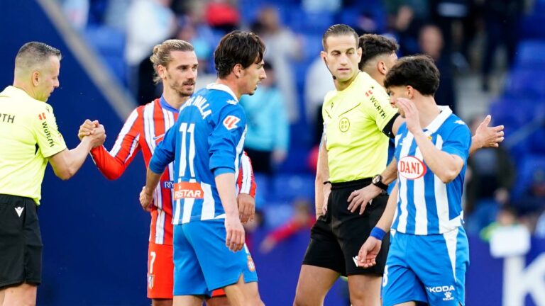 Alberola Rojas dirigió en el RCDE Stadium el Espanyol 1-1 Atlético de Madrid