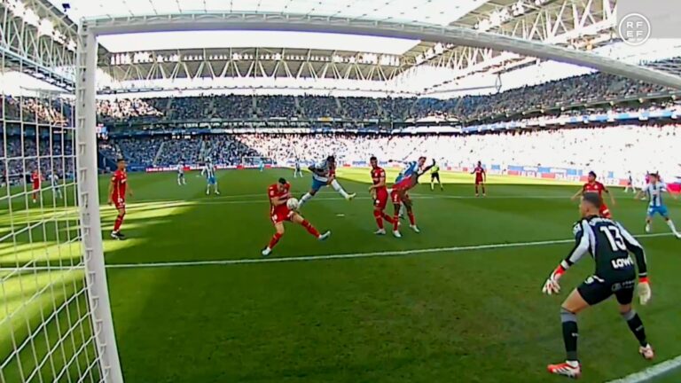 Ngonge remata un gran centro de Dolan en el minuto 2 del Espanyol - Getafe CF