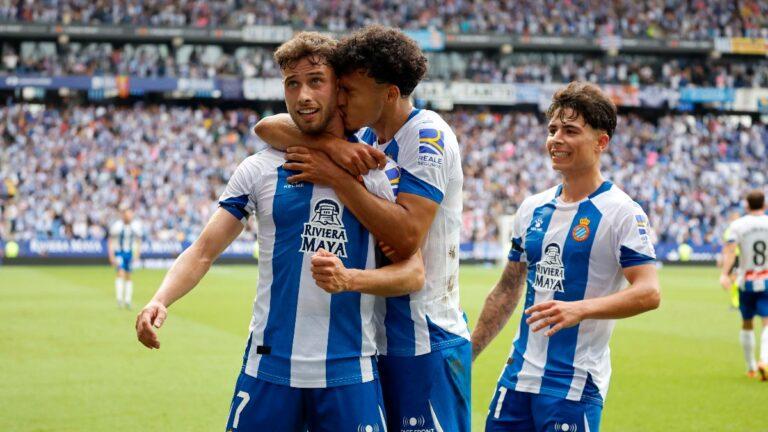 Javi Puado ha sido el único jugador del Espanyol que ha visto puerta en los 'play-off'