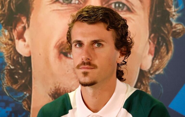 Carlos Romero, en su presentación como nuevo jugador del Espanyol