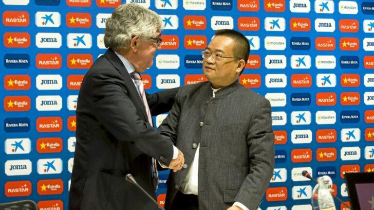Chen Yansheng, en el momento de convertirse en máximo accionista del Espanyol