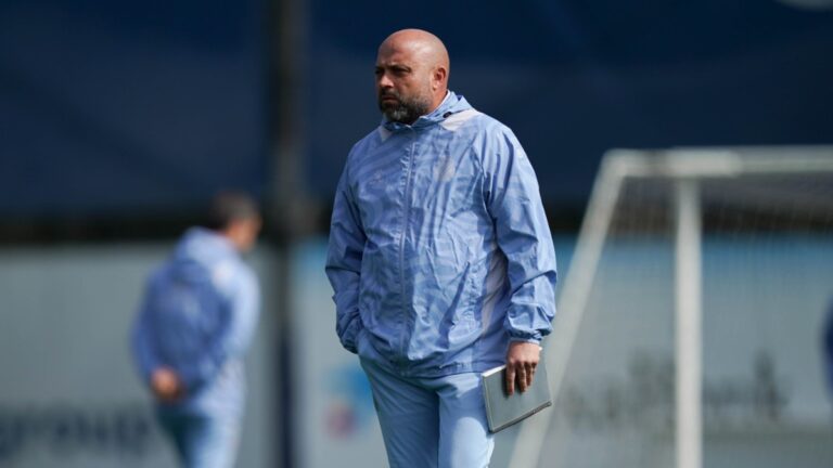 Manolo González en una sesión de entrenamiento en la CE Dani Jarque