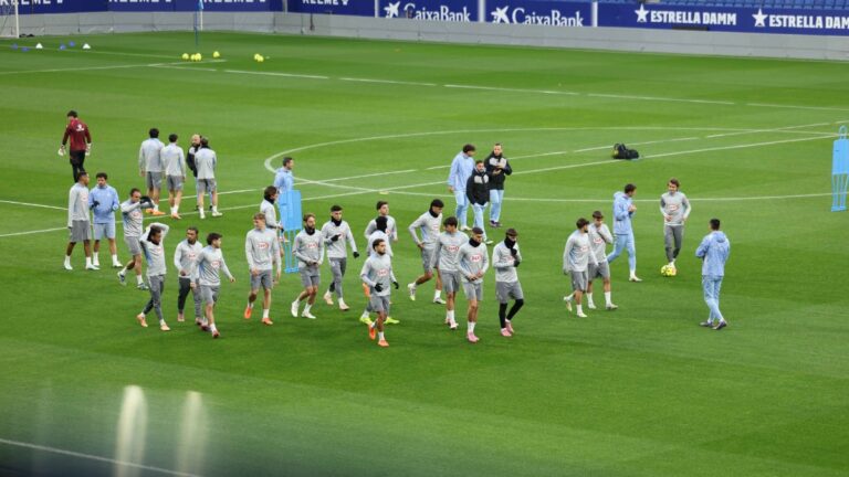 El Espanyol termina de preparar el partido ante el Getafe CF en el RCDE Stadium