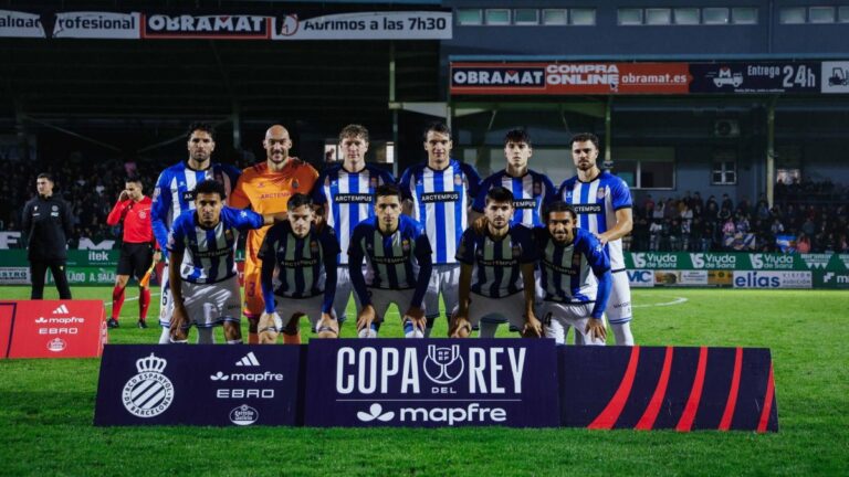 Último once del Espanyol como entrenador en la Copa del Rey