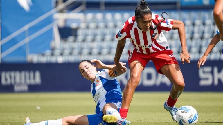 Ainoa Campo se estreno como capitana en Liga F ante el Atlético de Madrid