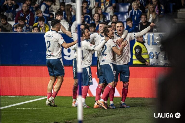 Real Oviedo – RCD Espanyol: La primera a domicilio (0-2) Kike García abrió la lata en el Carlos Tartiere en la victoria del Espanyol