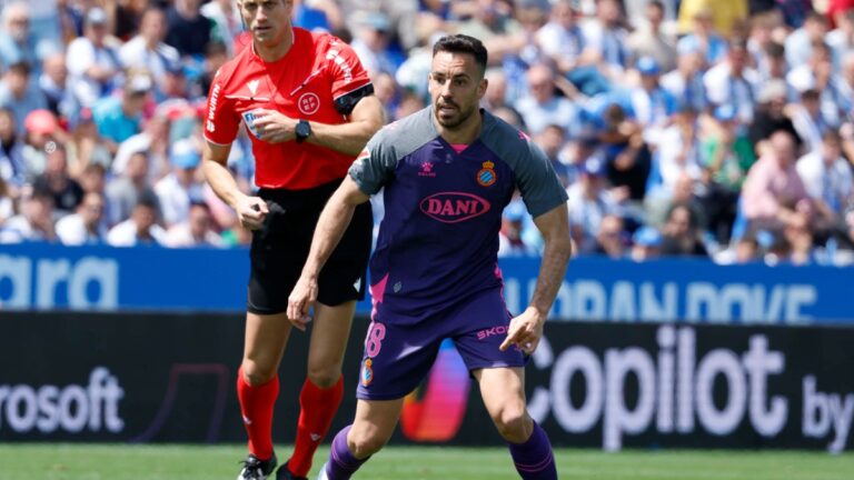Edu Expósito fue titular en el CD Leganés - Espanyol