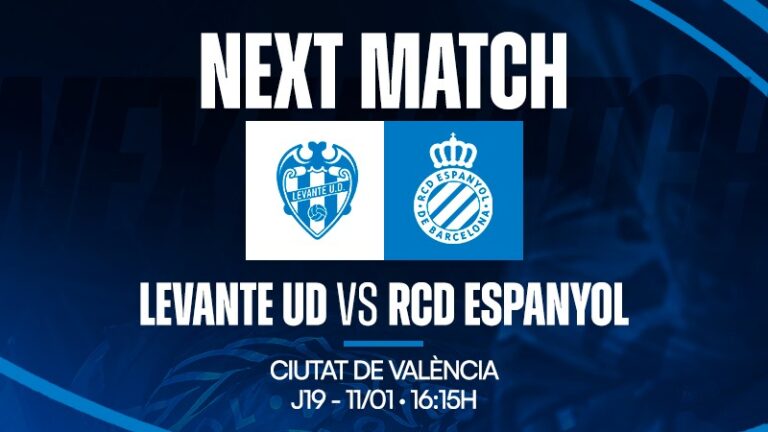 El Espanyol cerrará la primera vuelta ante el Levante UD a domicilio
