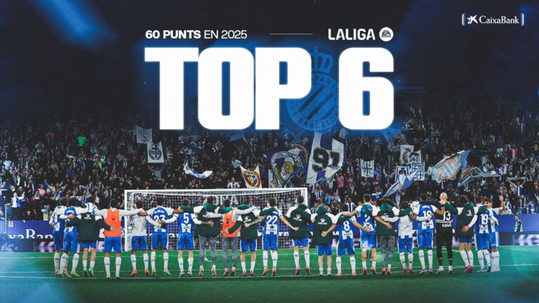 El Espanyol acabará el 2025 como el sexto mejor equipo de Primera Espanyol