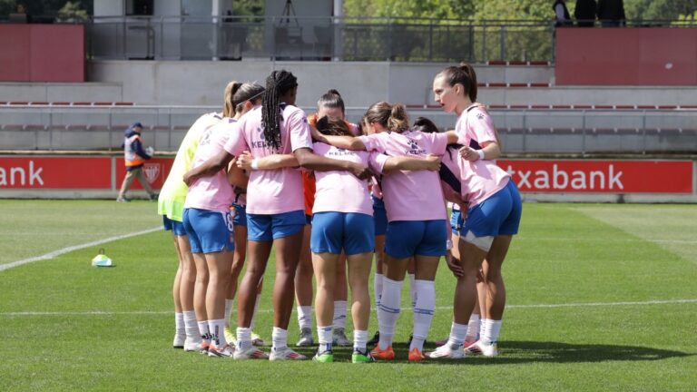 El Espanyol Femenino mostró su unión antes de enfrentarse al Athletic Club de Bilbao