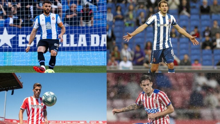 Varios jugadores que se verán las caras en Montilivi han vestido las camisetas de Espanyol y Girona FC