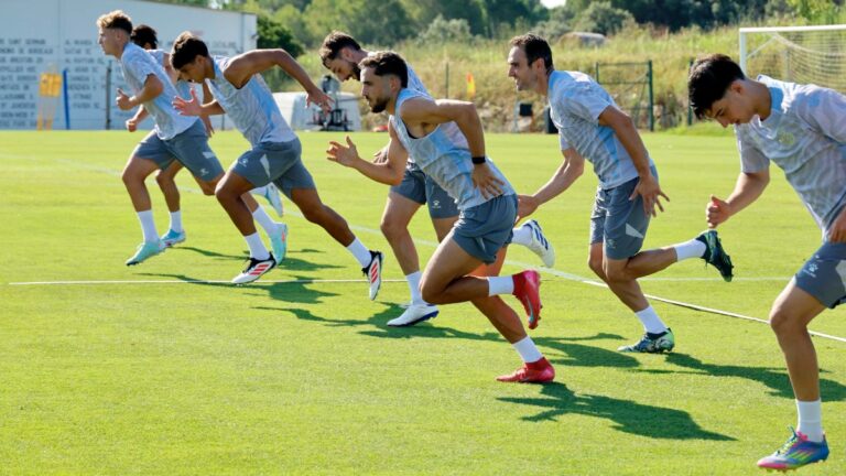 El Espanyol realiza un entrenamiento de la pretemporada en Navata