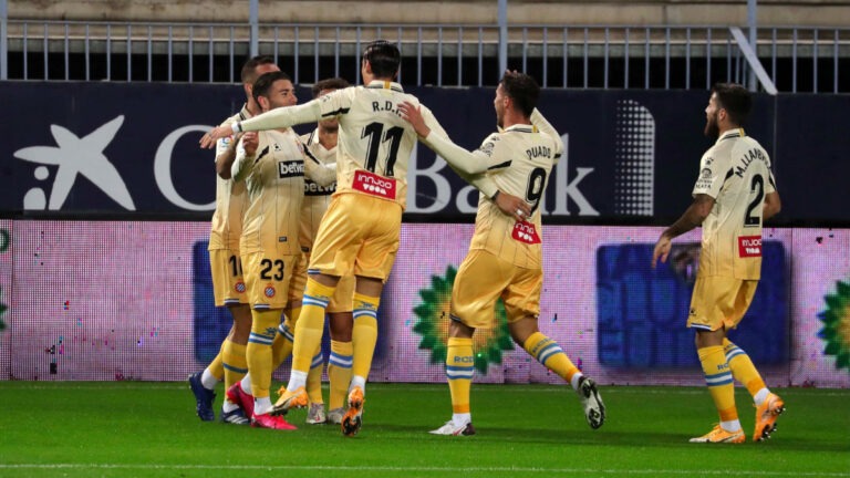El Espanyol marca un gol en La Rosaleda en Segunda división