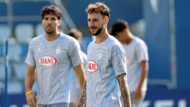 Fernando Calero prepara el Espanyol - RCD Mallorca en la CE Dani Jarque