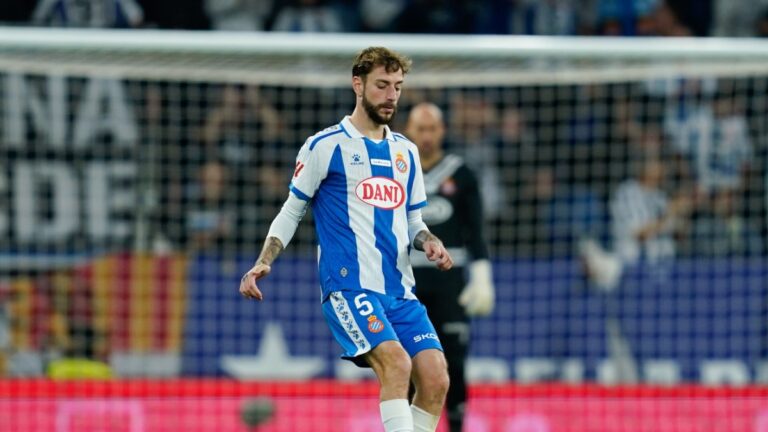 Fernando Calero, en el Espanyol - Sevilla FC