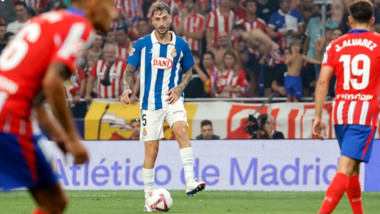 Fernando Calero fue titular en el empate a cero entre el Atlético de Madrid y el Espanyol