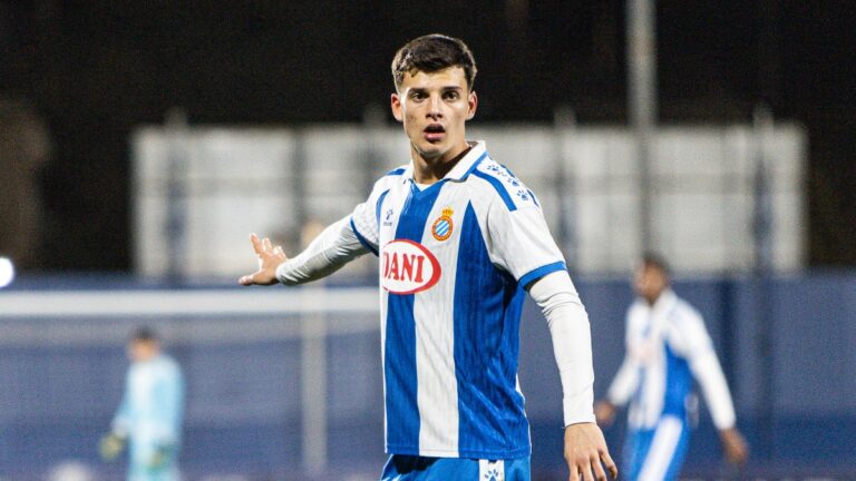 Ferran Gómez, durante el Espanyol B - Terrassa