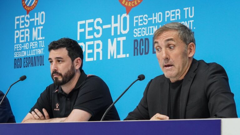 Fran Garagarza, en la presentación de Ignasi Senabre como entrenador del Espanyol B