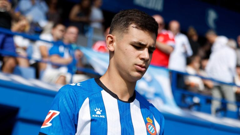 Gabriel Moscardo, en el amistoso entre el Espanyol y el CE Sabadell en la CE Dani Jarque