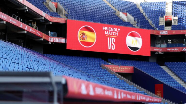 España y Egipto se enfrentaron en un amistoso en el RCDE Stadium