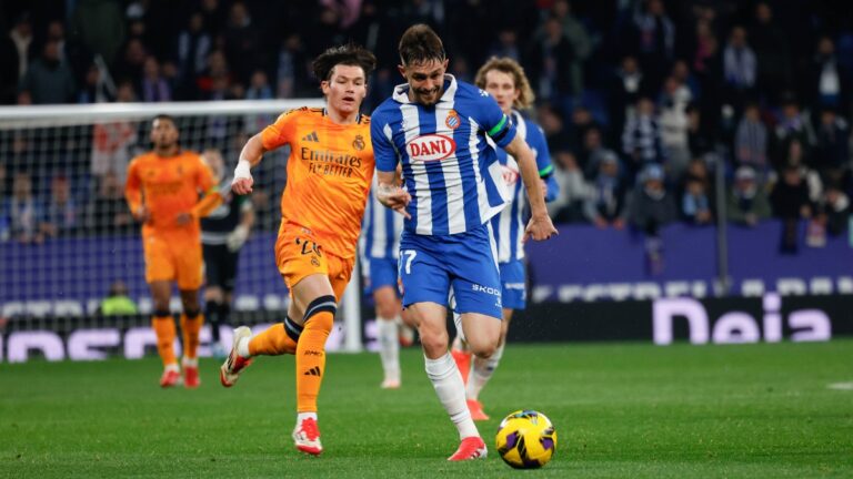 Horario confirmado para el Espanyol – Real Madrid Jofre Carreras y Fran García en el RCDE Stadium durante el Espanyol - Real Madrid