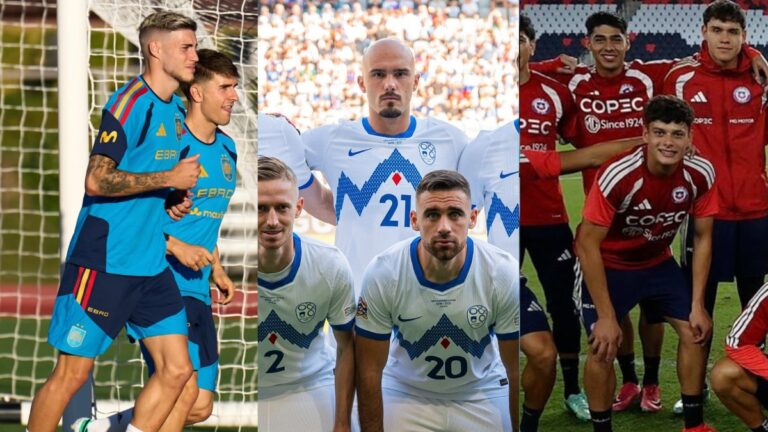 Roberto Fernández, Vanja Drkusic y Thomas Coulombe con España, Eslovenia y Chile absoluta respectivamente
