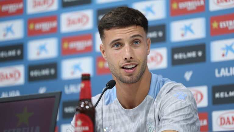 Javi Puado, en la rueda de prensa previa a la visita al Real Madrid de la jornada 5 de LaLiga