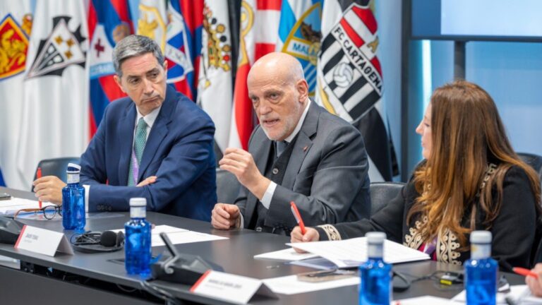 Javier Tebas se reune con los clubes de LaLiga